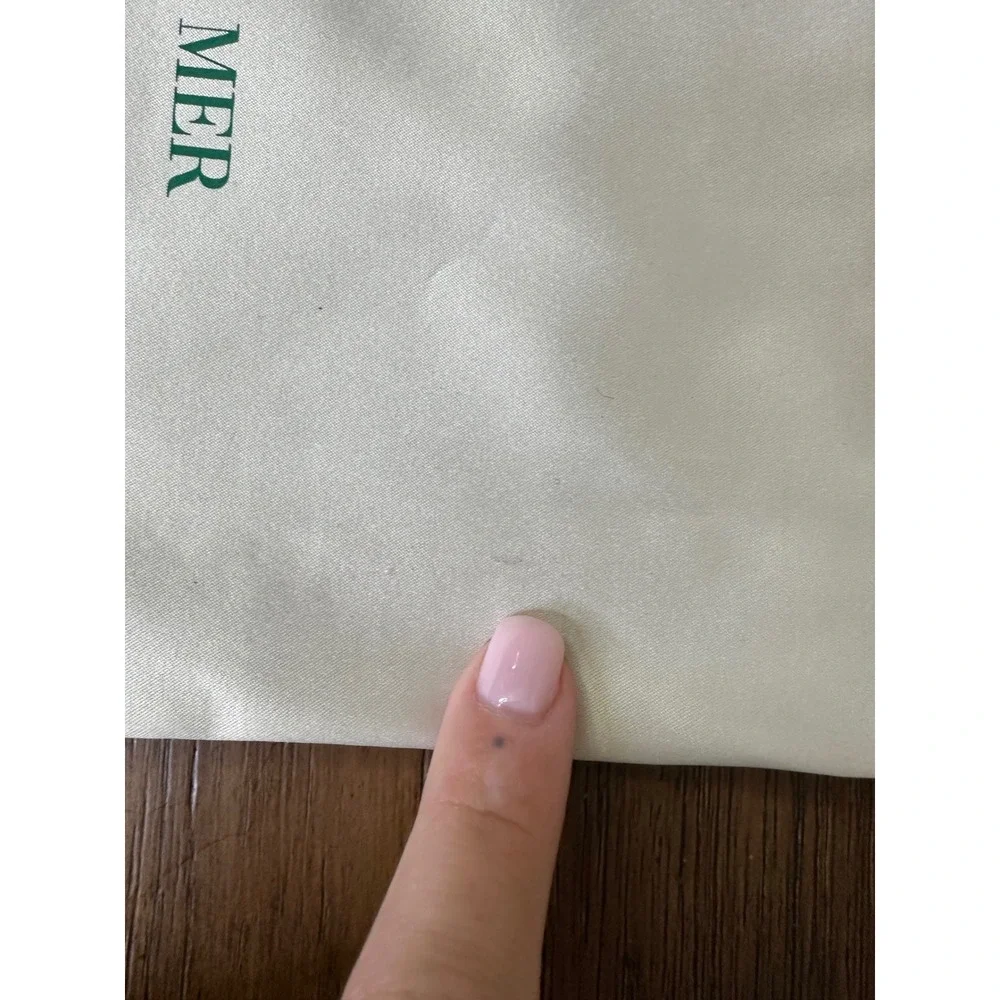 La Mer Drawstring Pouch dust Bag Cream Beige Travel Makeup‎ Skincare Storage